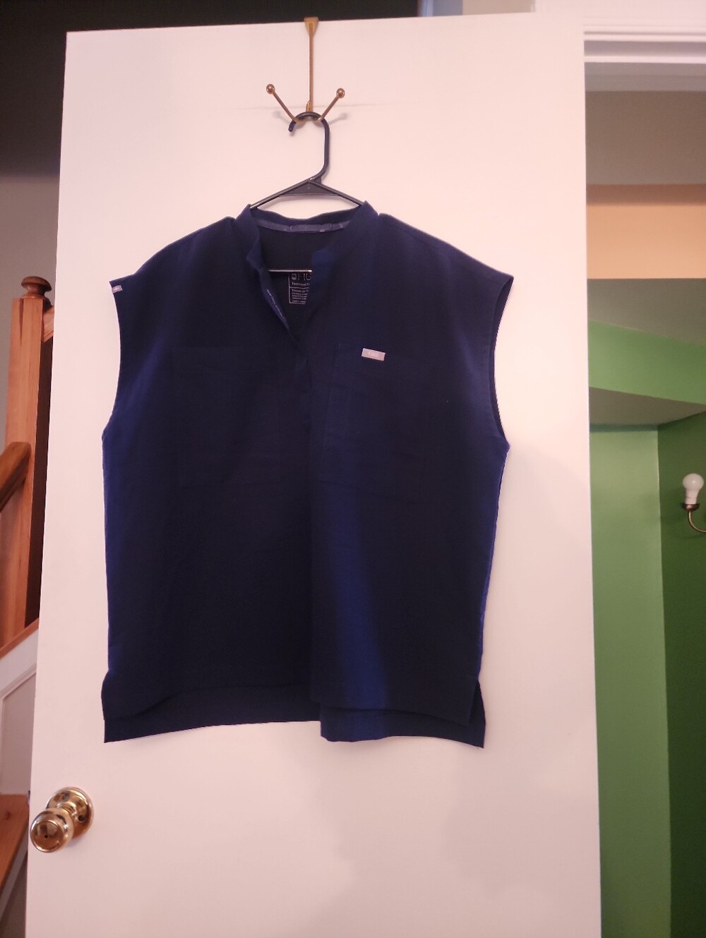 Figs Rafaela Oversized Navy Blue Scrub Top